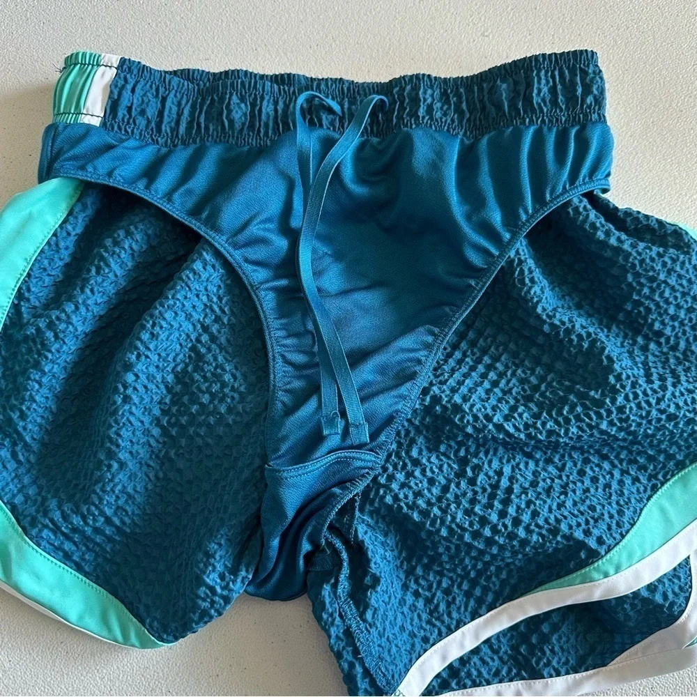 Nike Women's Shorts Nike Blue And Teal Running Athletic Shorts